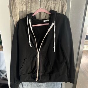Black Zip-Up Hoodie